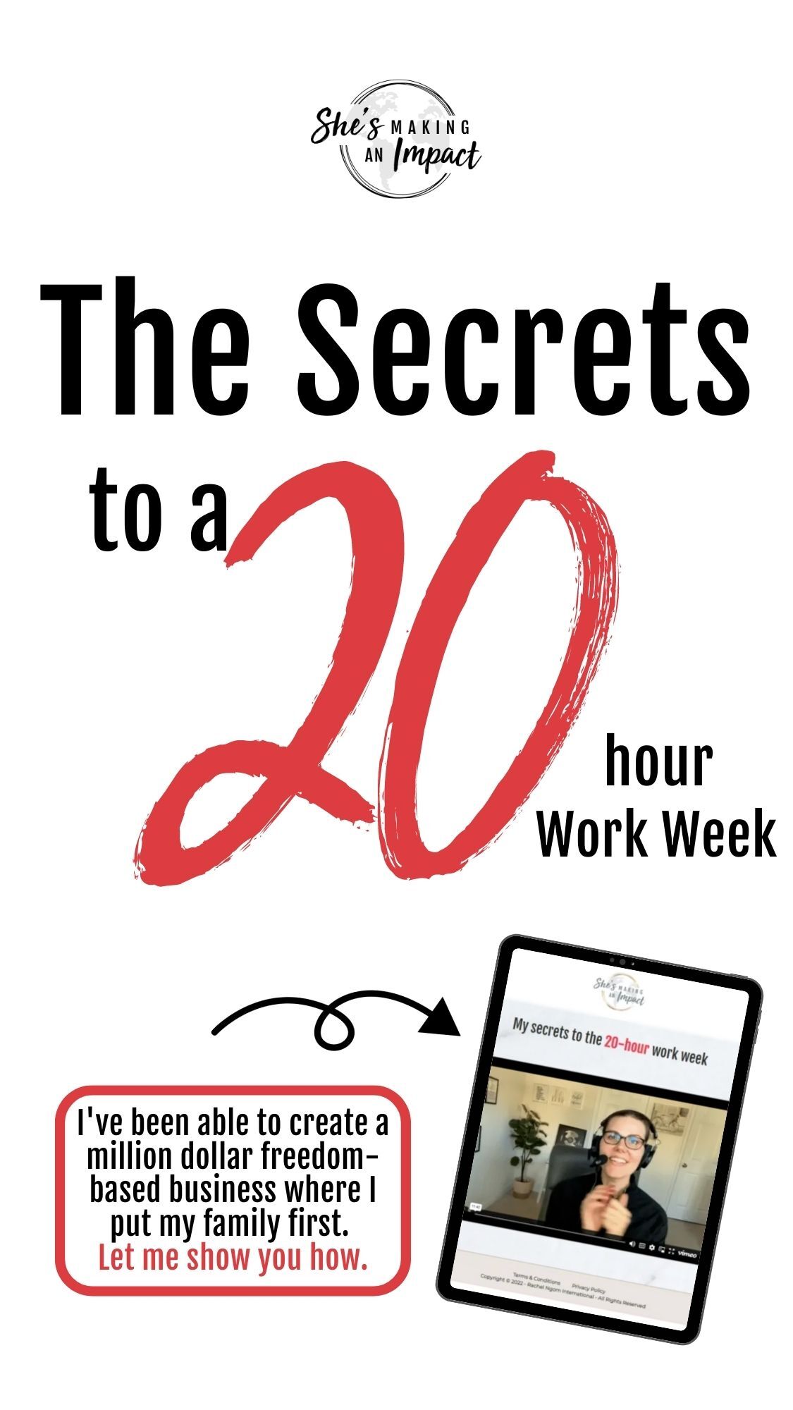 Sign up to get free access to my 20-hour work week secrets