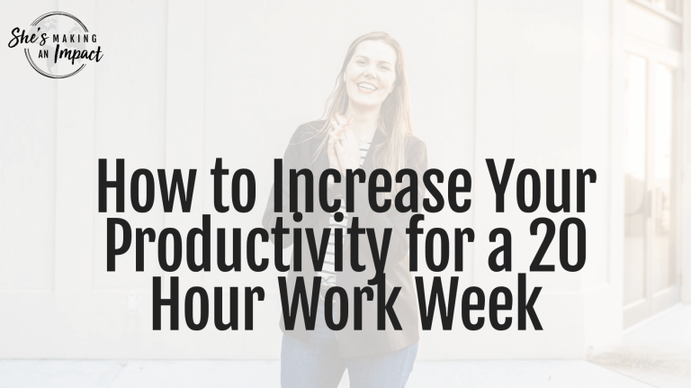 Increase Your Productivity for a 20 Hour Work Week